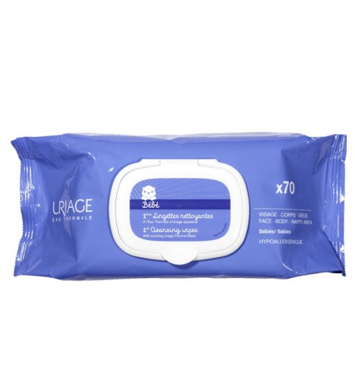 Uriage Bébé – 1ères lingettes nettoyantes – x70 unités