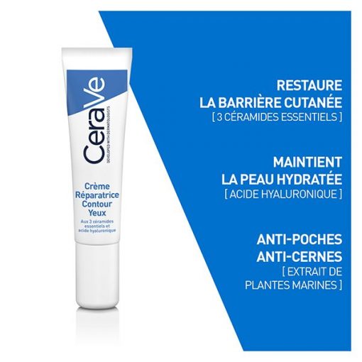 CeraVe Crème Réparatrice Yeux Anti-Cernes et Anti-Poches | 14ml – Image 3
