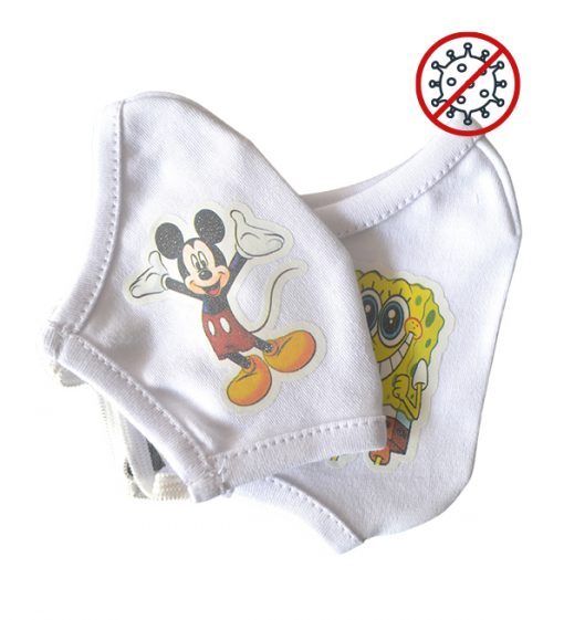 Masque de protection lavable pour enfants avec motifs – 2 unités
