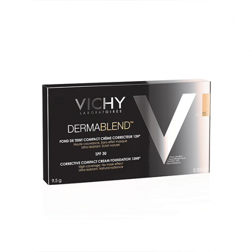 Vichy Dermablend Fond de Teint Compact Crème SPF30 Peau Sèche – 15 OPAL – 9,5g – Image 3
