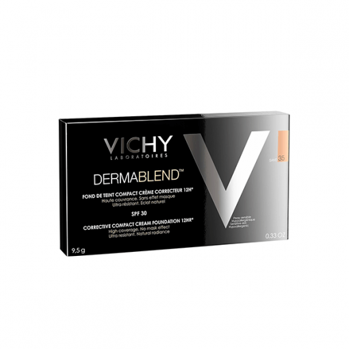 Vichy Dermablend Fond de Teint Compact Crème SPF30 Peau Sèche – 35 SAND – 9,5g – Image 3