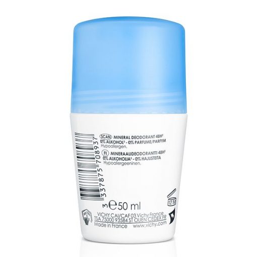 Vichy Dermo-Tolérance Déodorant Minéral 48H Bille Sans Sels d’Aluminium Peau Sensible et Réactive | 50ml – Image 4